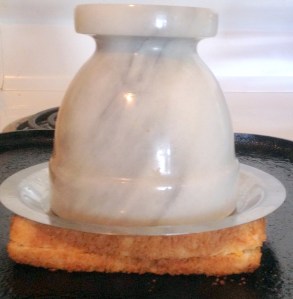 GrilledCheese Once you cover it with another bread slice, press it down until the lower slice is crisp brown, then flip the sandwich until the other slice becomes crisp brown.