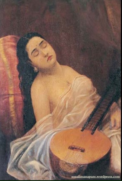 After the massage (by Raja Ravi Verma)