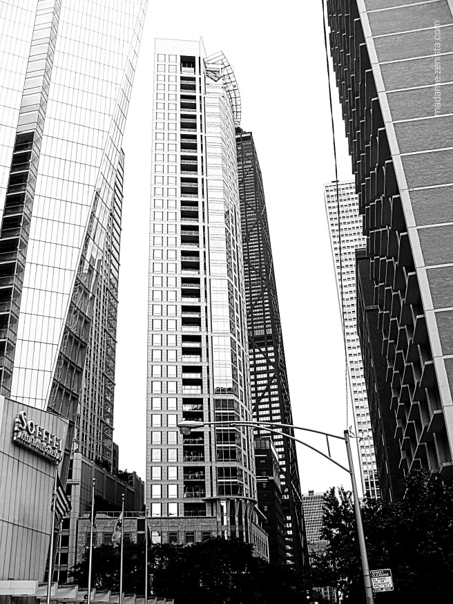 Chicago Skyline, black and white photography, city, monochrome, madame-zenista.com