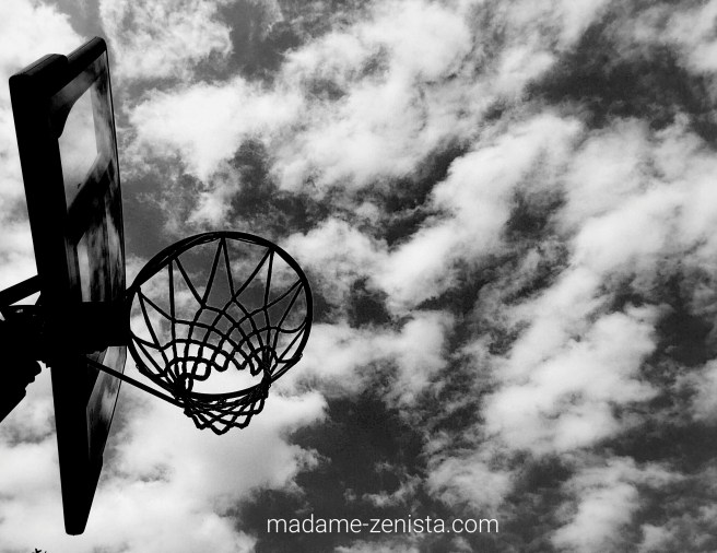basketball, basekt, sky, black and white, photography, monochromes, B&W,