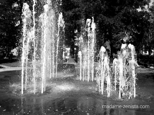 water fountain, monochrome, Black and white, photography,