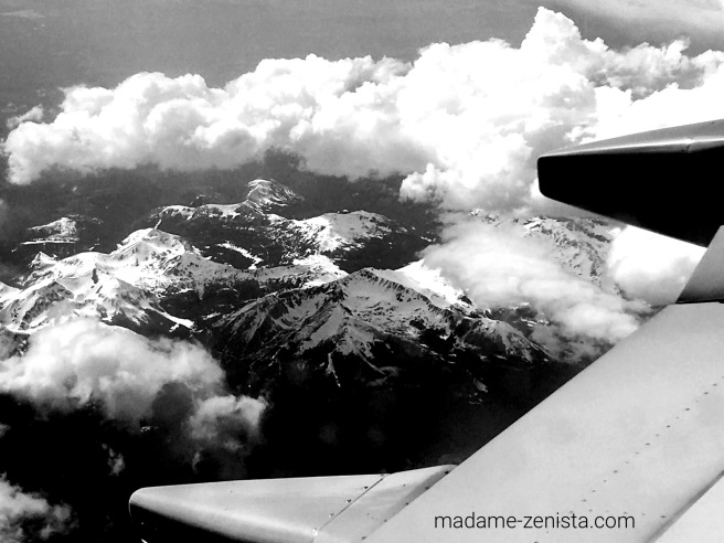 Black and white, B&amp;W, Monochromes, Photography, iPhone, rockies, colorado, view, plane, mountains.